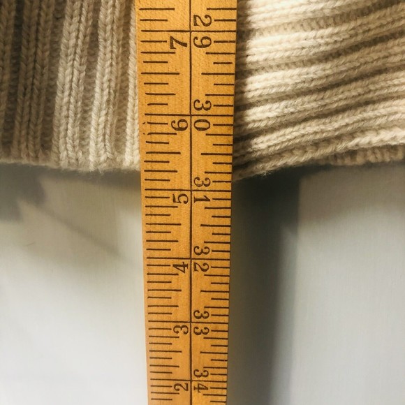 Beautiful Vince Cream Knit Ribbed Yak & Wool Open Front Cardigan Sweater Small - Picture 12 of 12